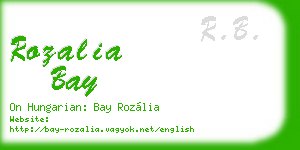 rozalia bay business card