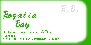 rozalia bay business card